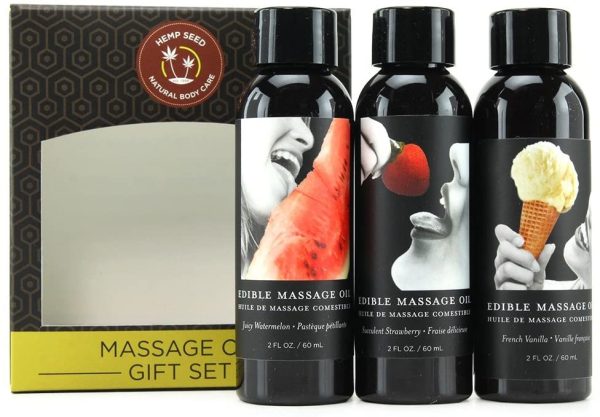 Earthly Body Edible Massage Oil Gift Set Box